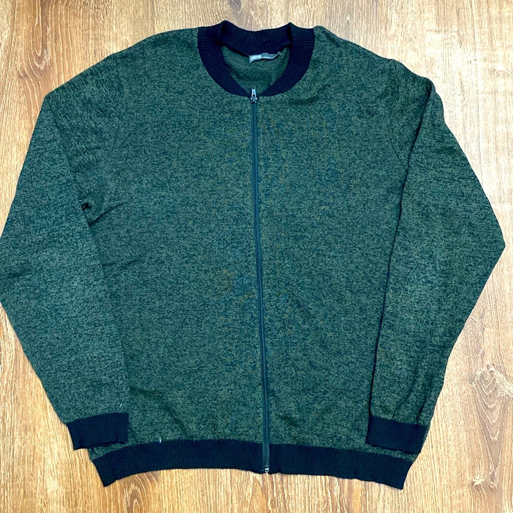 Asos Pine Dark Green Unlined Full Zip Light Jacket Plus Size 2XL XXL